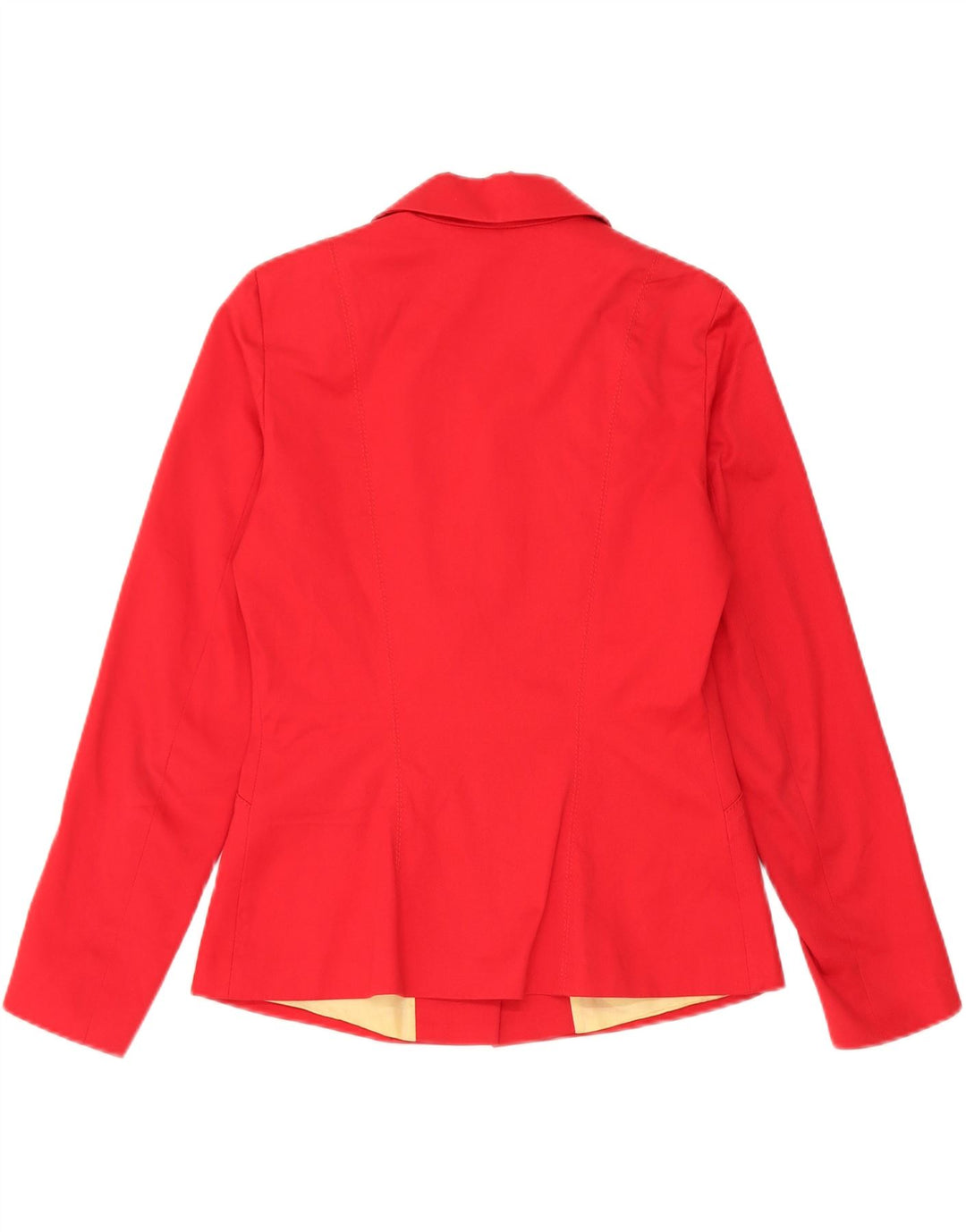 Vintage dame 3-knaps blazerjakke IT 44 Medium rød bomuld