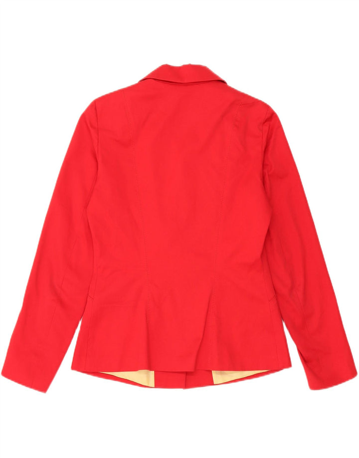 Vintage dame 3-knaps blazerjakke IT 44 Medium rød bomuld