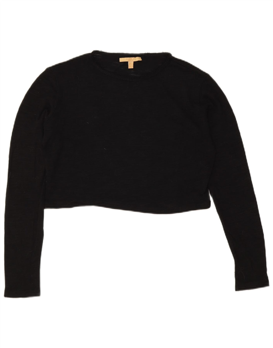 Zara Dame Trafaluc Crop Oversized Top Langærmet UK 10 Lille Sort