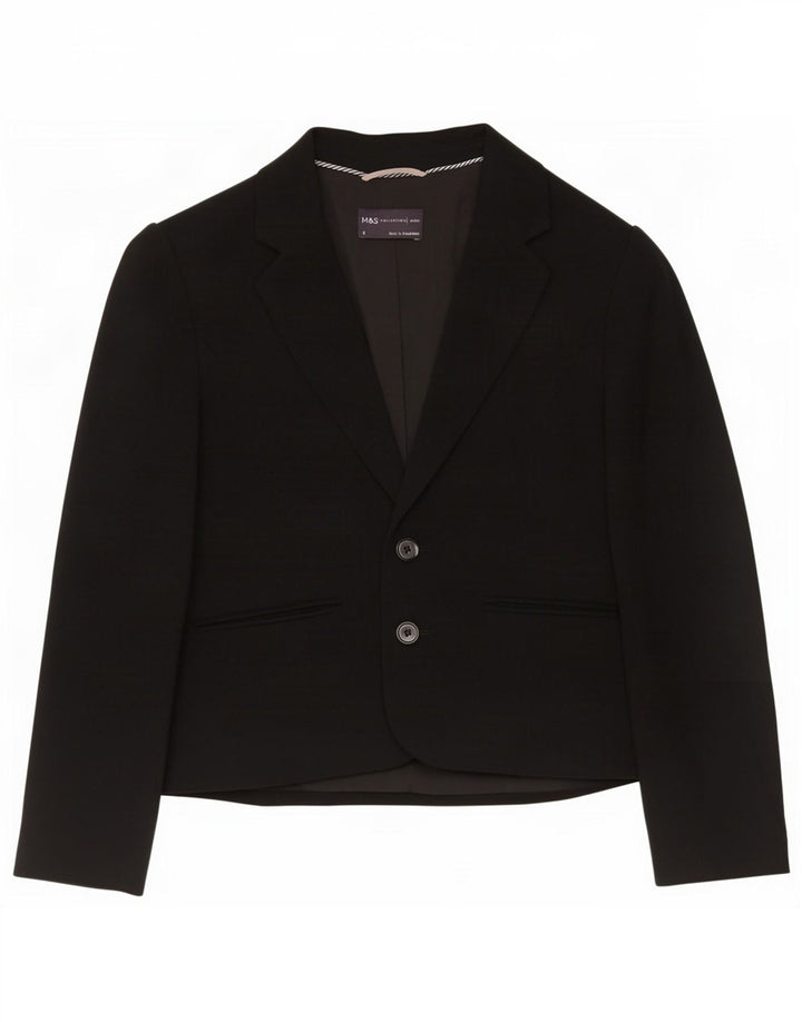 Marks & Spencer Dame 2-knaps blazerjakke UK 6 XS Sort Polyester