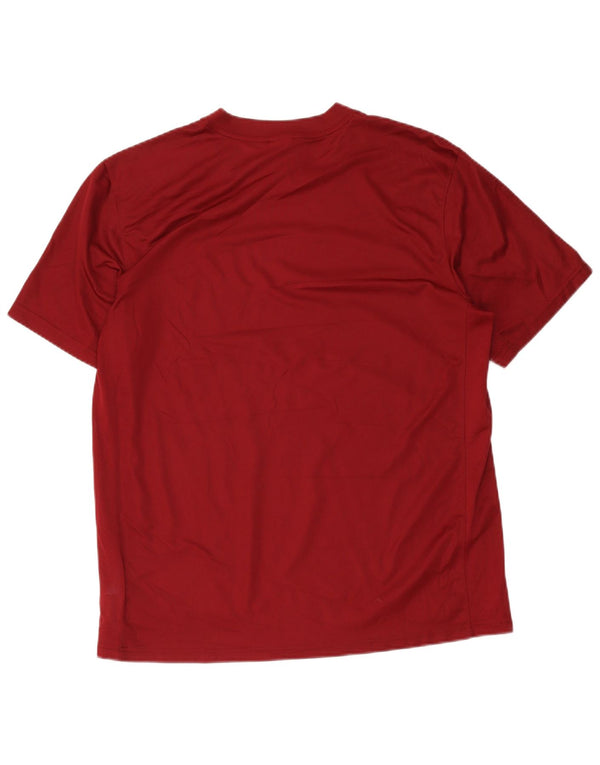 Nike Mens Dri Fit T-Shirt Top XL Burgundy Polyester