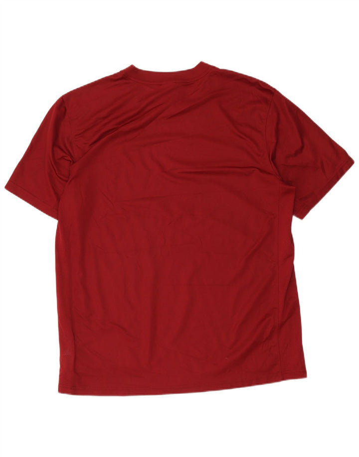 Nike Herre Dri Fit T-Shirt Top XL Burgundy Polyester