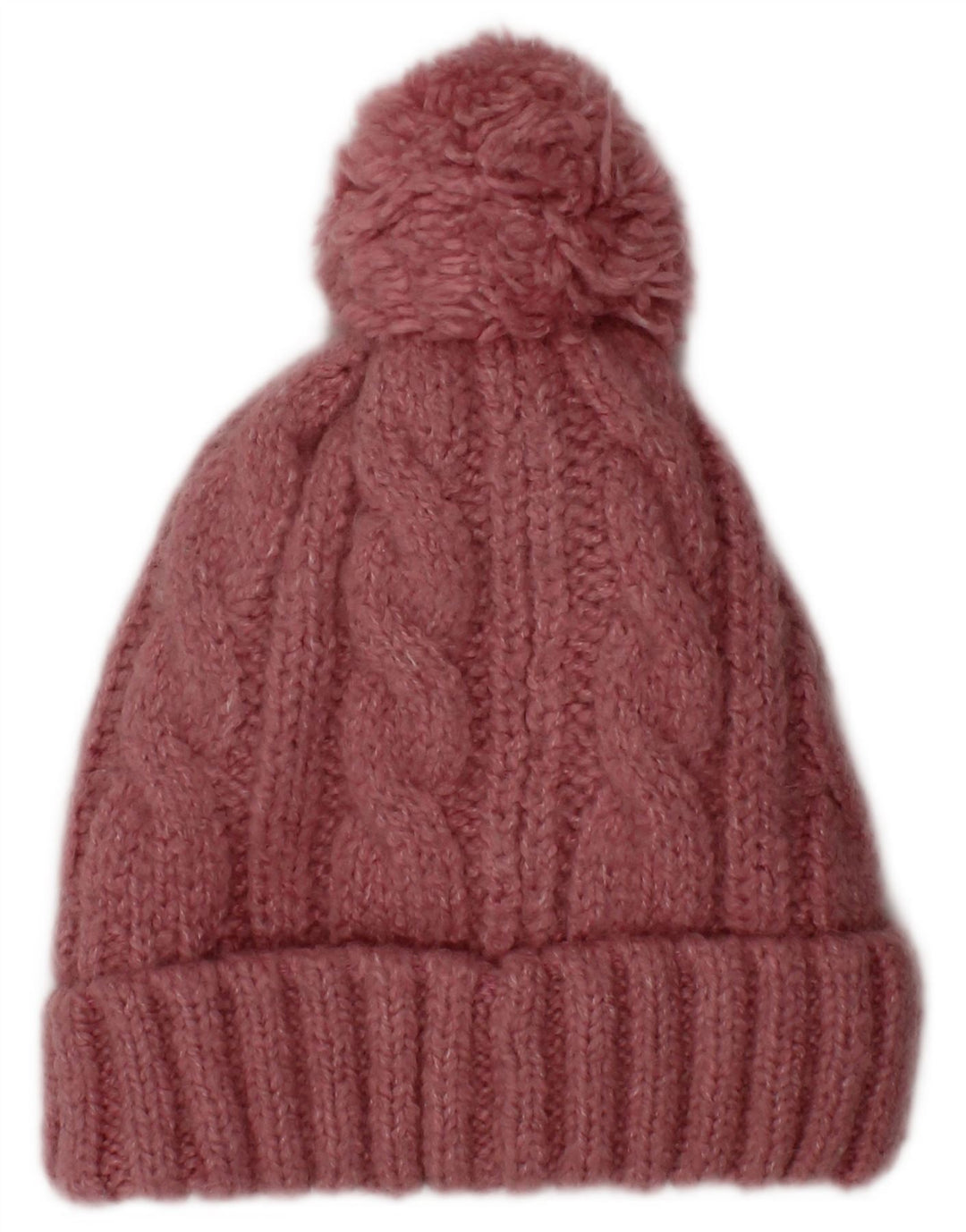 SUPERDRY Womens Knit Bobble Hat One Size Pink Acrylic Winter