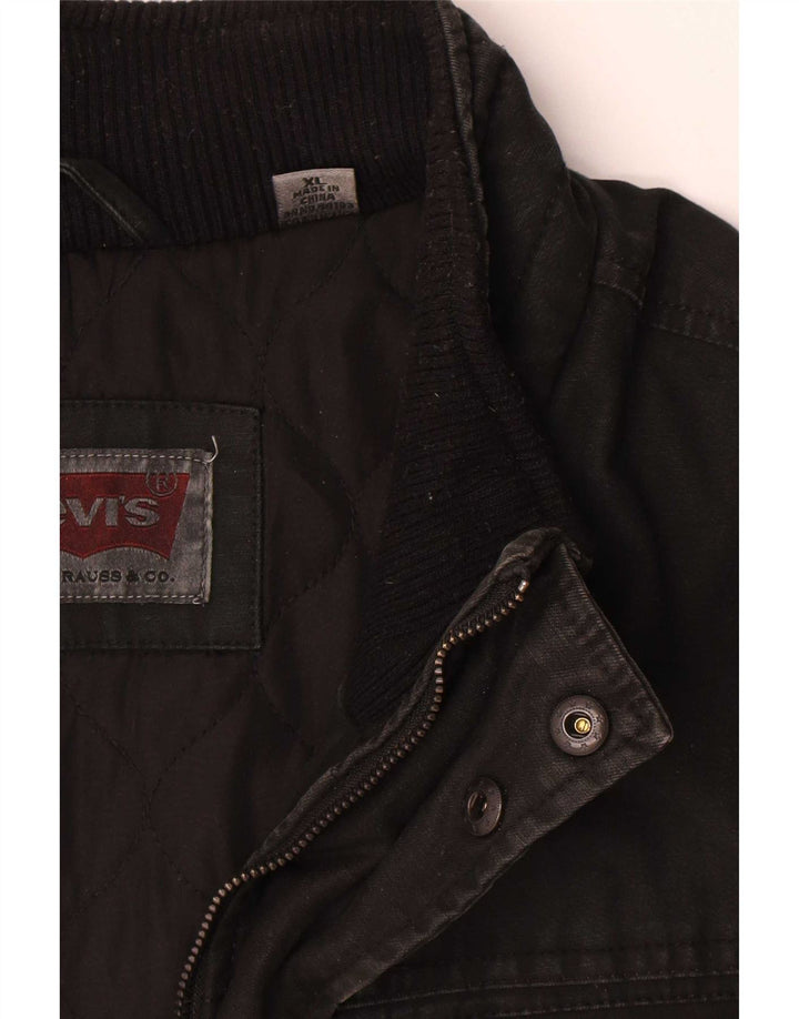 Levi's Herre Utility Jacket UK 42 XL Sort Bomuld