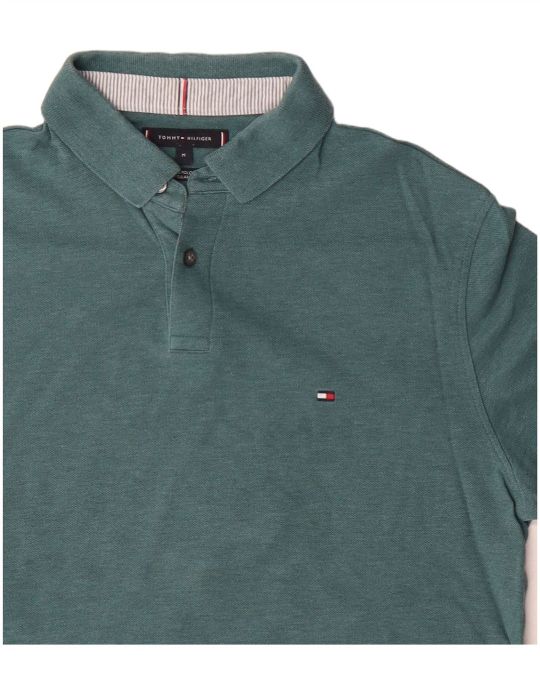 Tommy Hilfiger Herre poloshirt Medium Blue Bomuld