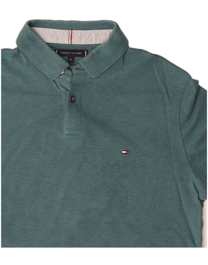Tommy Hilfiger Herre poloshirt Medium Blue Bomuld