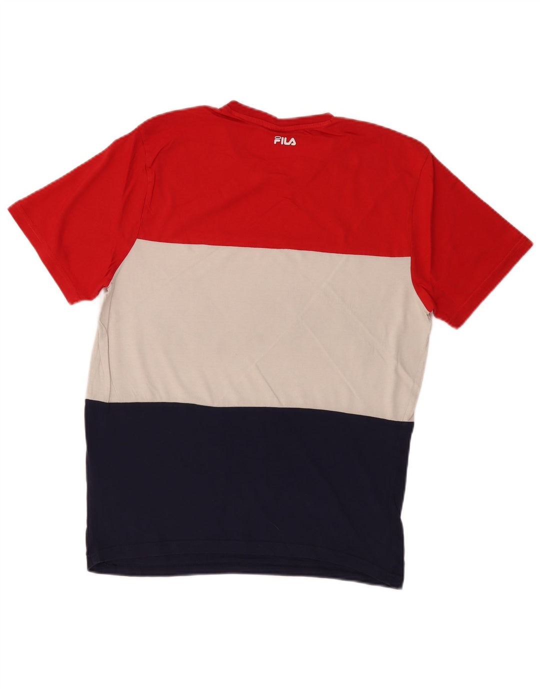 FILA Herre grafisk T-shirt Top Medium Flerfarvet Colourblock Bomuld