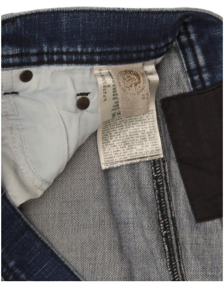 Diesel Herre Slim Jeans W32 L28 Marineblå Bomuld