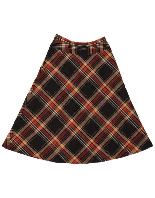 GERARD PASQUIER A-line nederdel til kvinder W24 XS sort ternet polyester