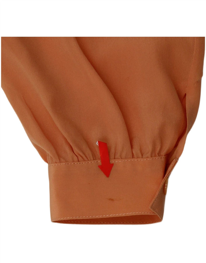 Vintage dameskjortebluse UK 12 Medium Orange