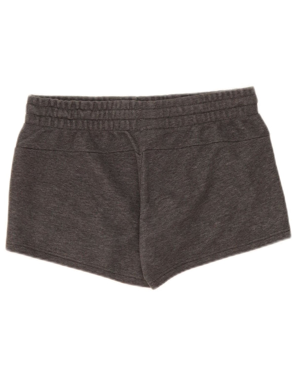 Adidas Womens Graphic Sport Shorts UK 8/10 Small Grey Cotton