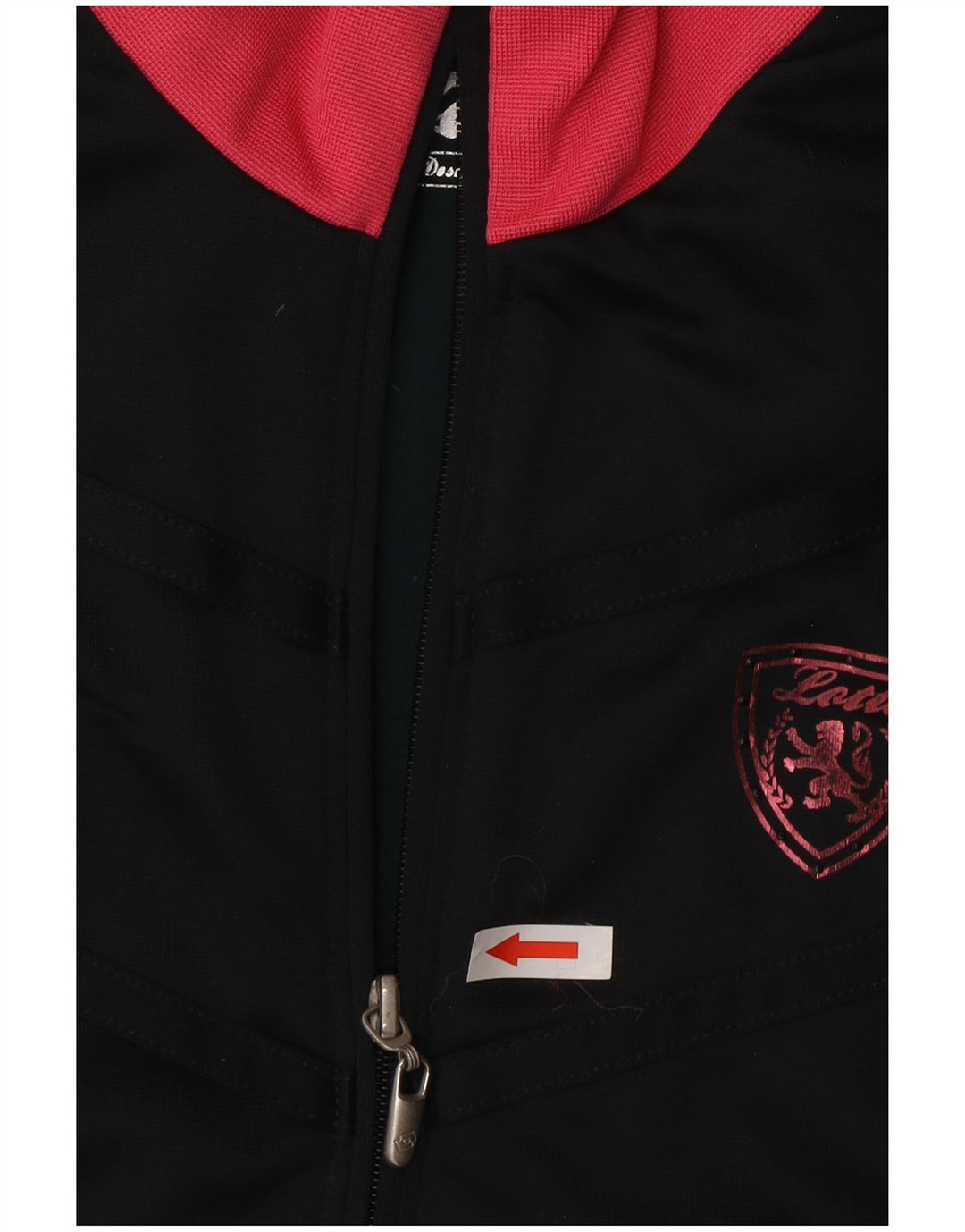 Lotto Dame træningsdragt Topjakke UK 14 Stor Sort Colourblock Polyester