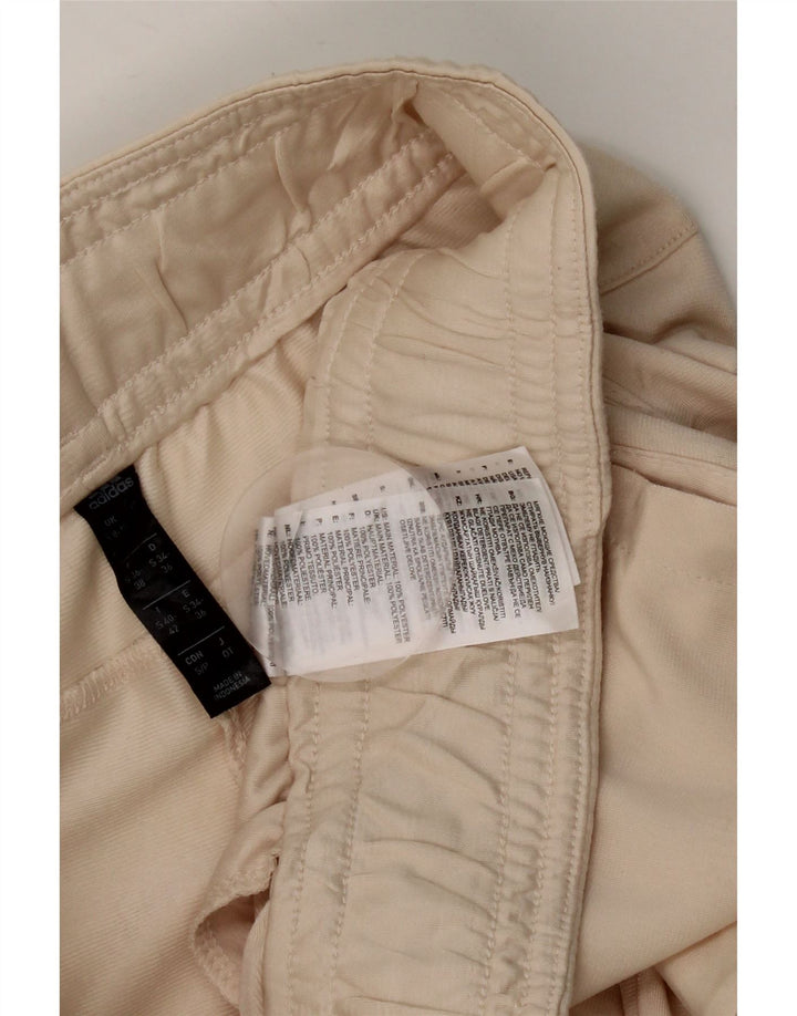 Adidas Capri træningsdragtbukser til kvinder UK 8/10 Small Beige Polyester