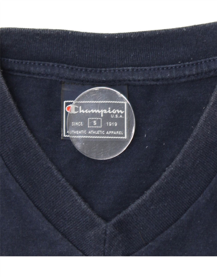 CHAMPION Mens T-Shirt Top Small Navy Blue Vintage Champion and Second-Hand Champion from Messina Hembry 