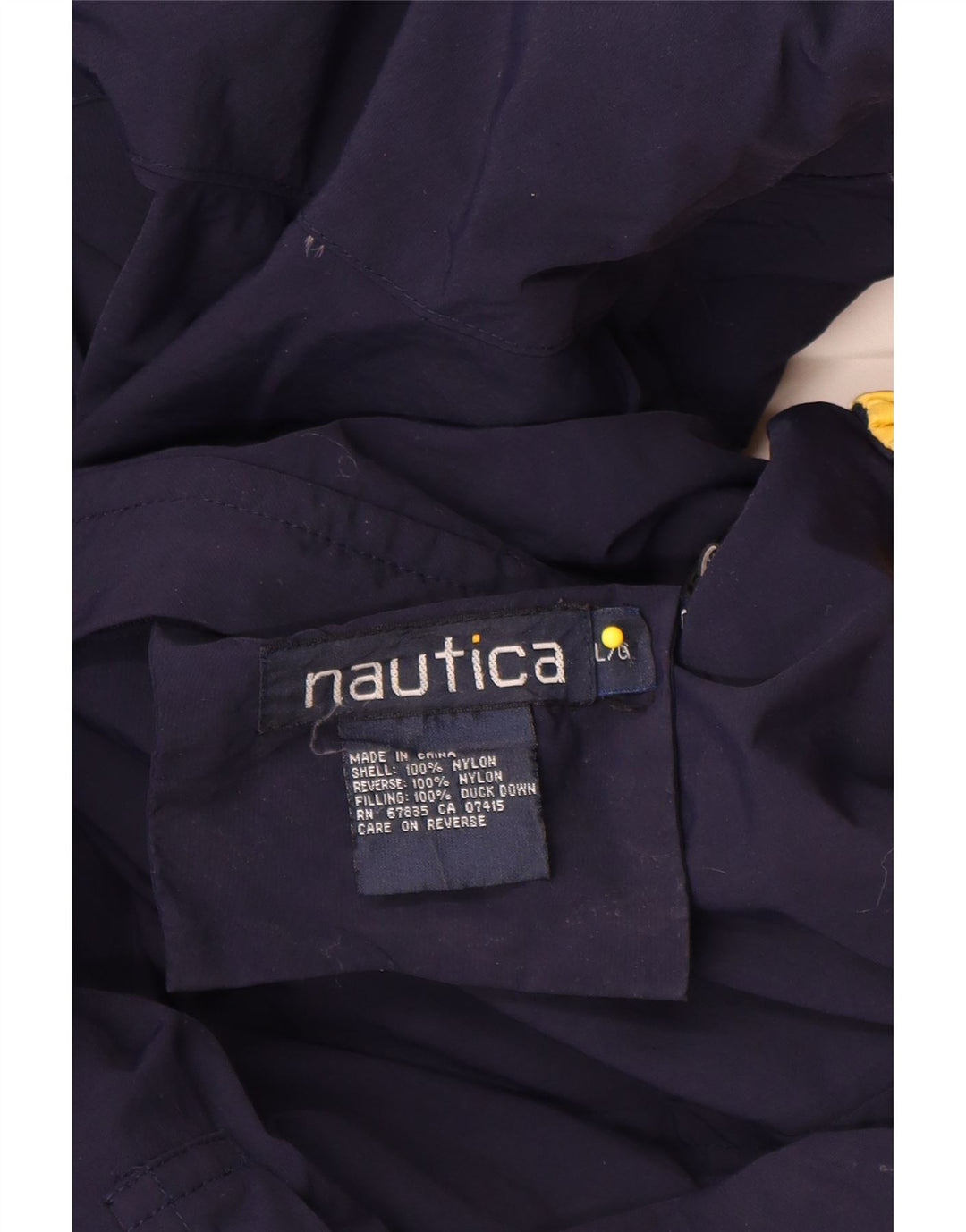 Nautica Herre grafisk vendbar polstret jakke UK 40 Stor blå nylon