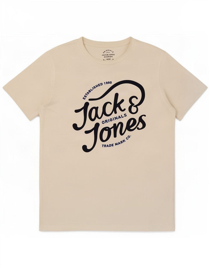 Jack & Jones Herre grafisk T-shirt Top Medium Hvid Bomuld