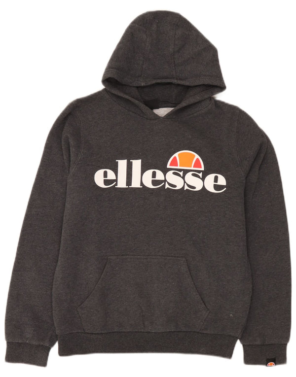Ellesse Boys Grafisk Hoodie Jumper 12-13 År Grå Bomuld