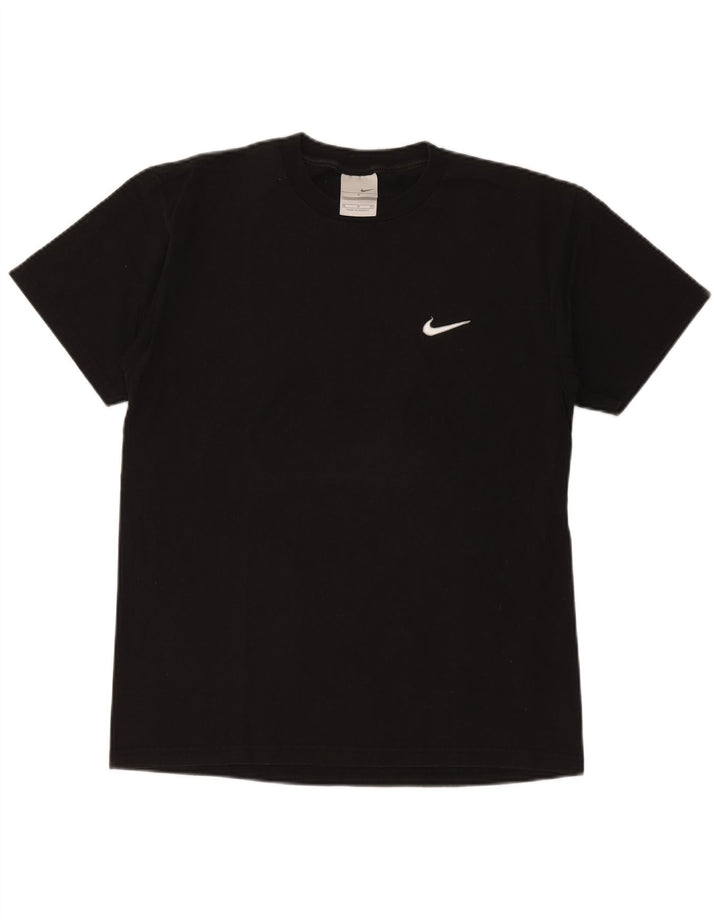 NIKE Grafisk T-shirt top mellem sort bomuld til mænd