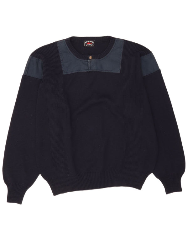 Paul & Shark Herre Yachting Crew Neck Jumper Sweater Large Navy Blue