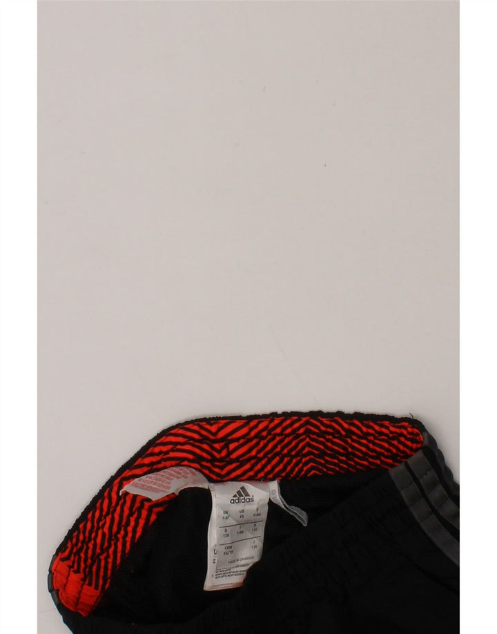ADIDAS Boys Climalite Graphic Sport Shorts 7-8 Years  Black Polyester Vintage Adidas and Second-Hand Adidas from Messina Hembry 
