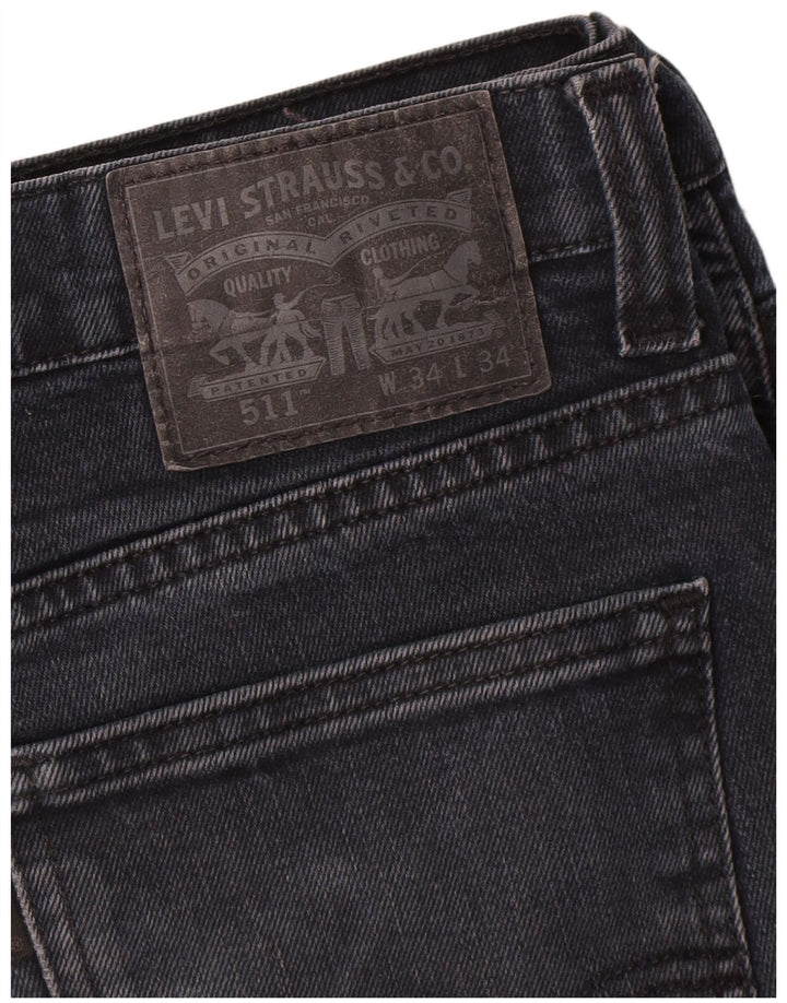 Levi's Herre 511 Slim Jeans W34 L34 Marineblå
