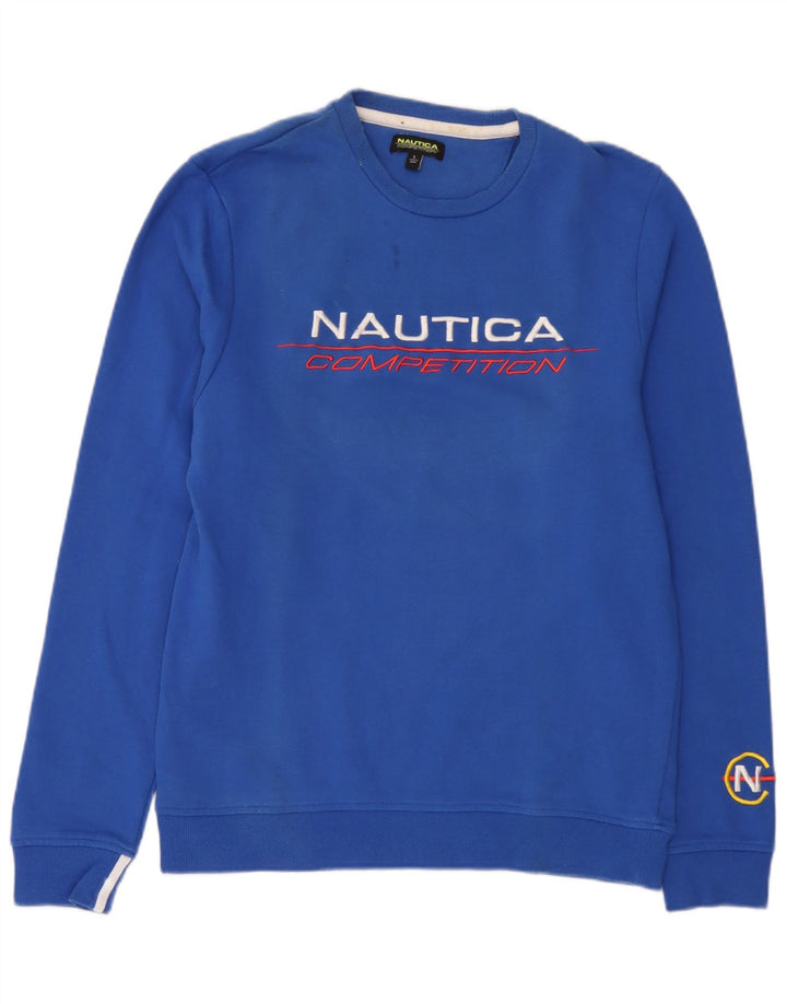 Nautica Herre Grafisk Sweatshirt Jumper Stor Blå Bomuld