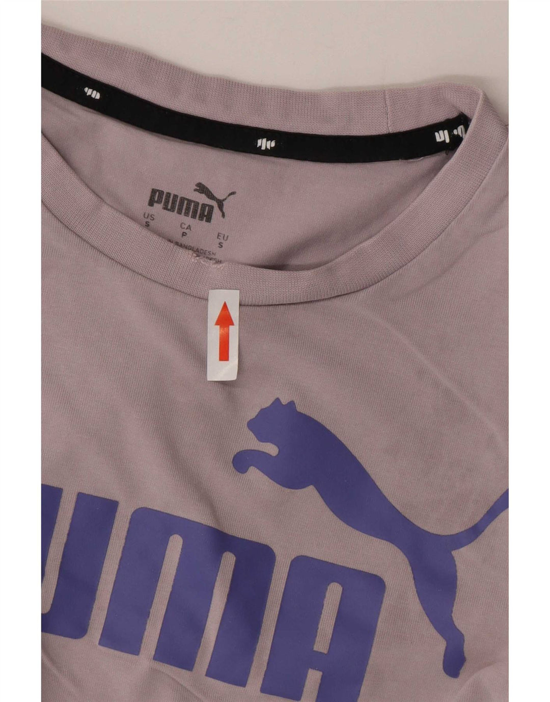 Puma Womens Crop Graphic T-Shirt Top UK 10 Small Grey
