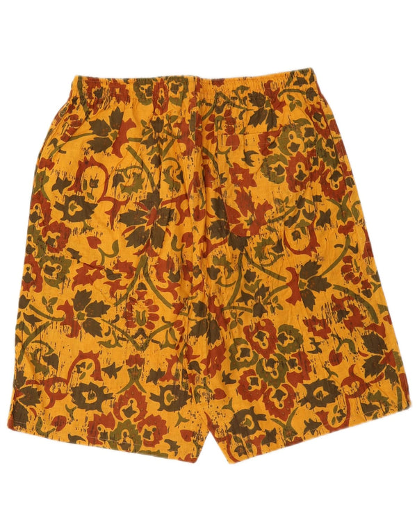Vintage Herre Casual Shorts XL W38 Gul Blomster