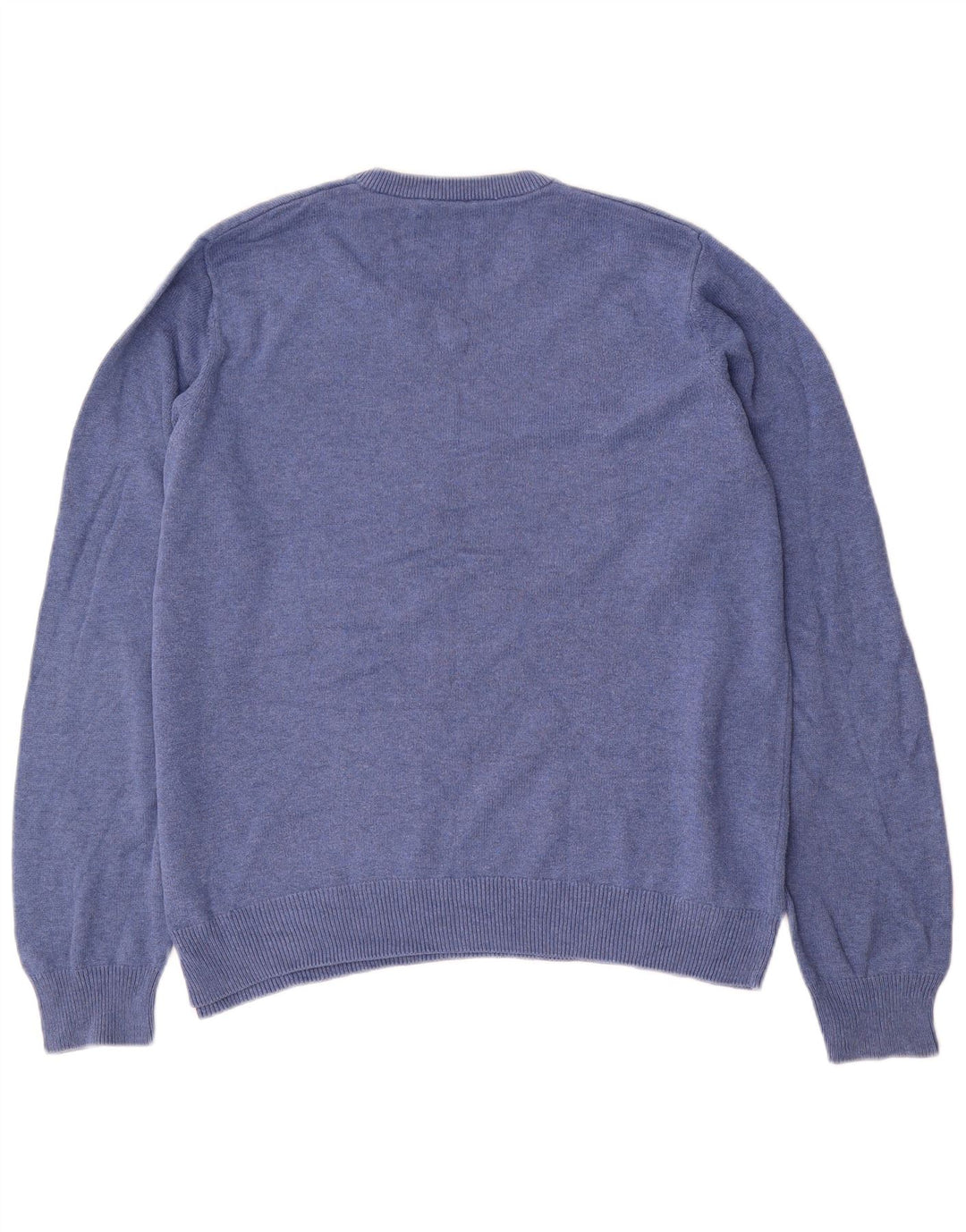 Marks & Spencer Herre V-hals sweater mellemblå bomuld