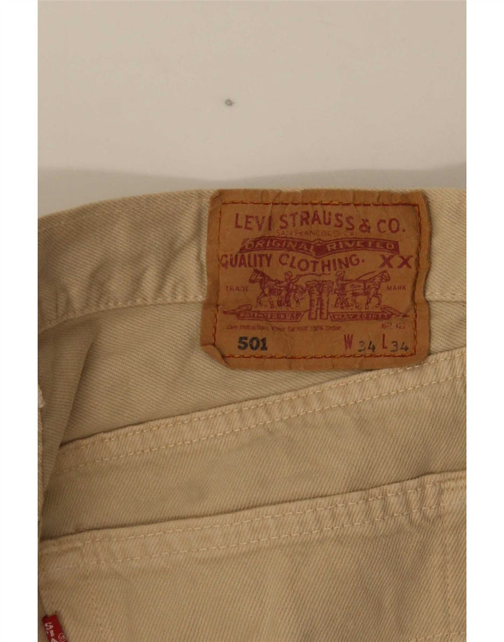 Levi's Herre 501 Straight Jeans W34 L29 Beige