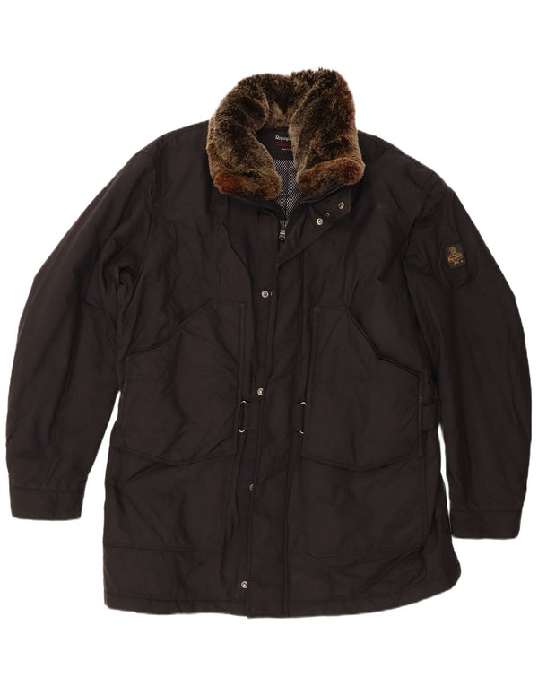 Refrigiwear Herre Regular Fit Windbreaker Jacket UK 44 2XL Sort Nylon