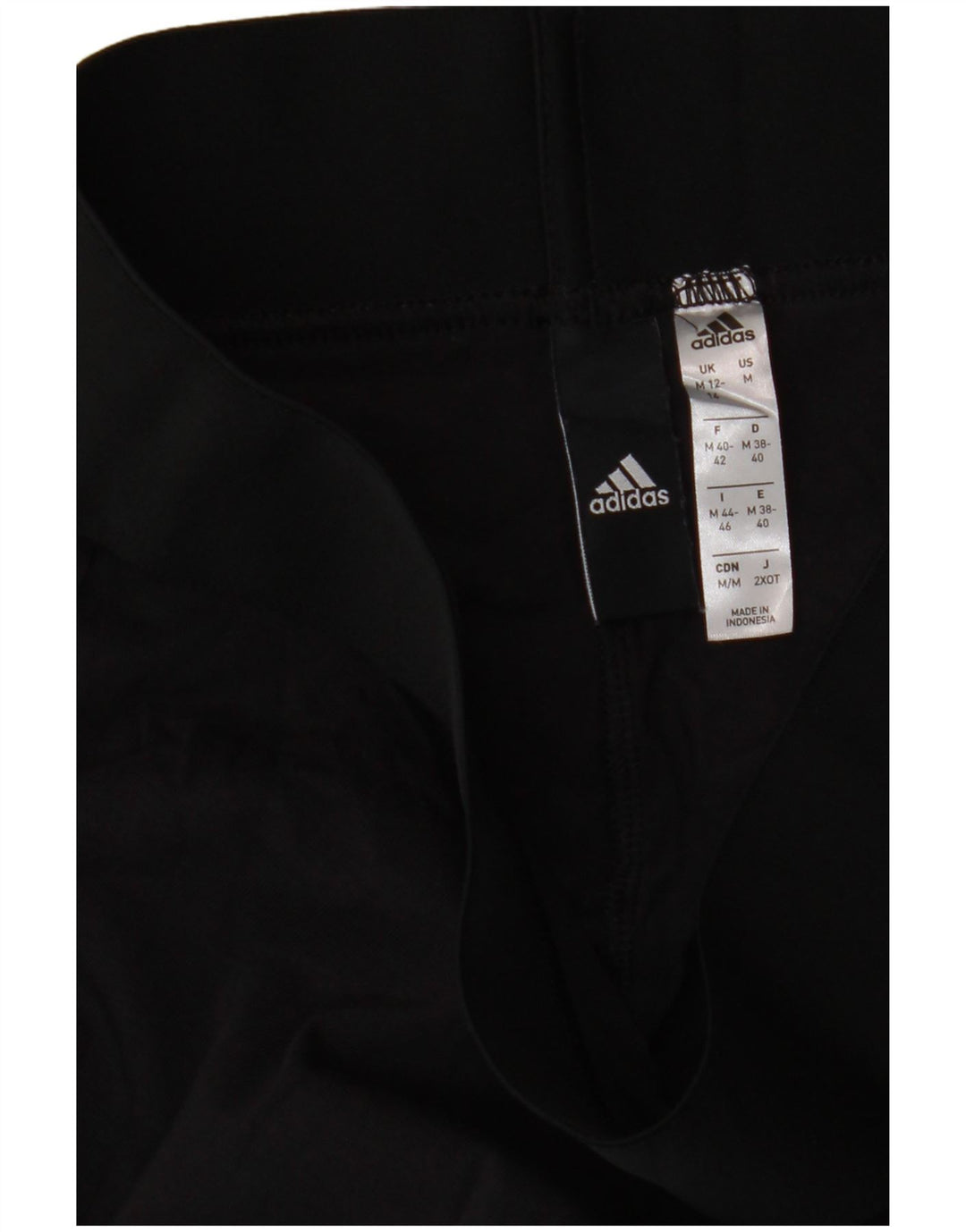 ADIDAS Womens Leggings UK 12 /14 Medium  Black Colourblock Cotton