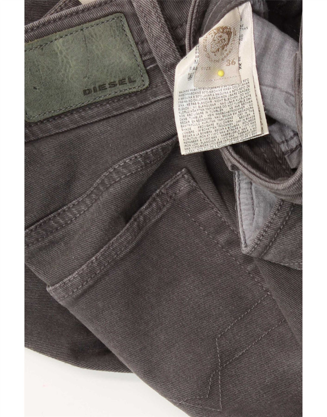 Diesel Herre Slim Jeans W36 L34 Grå Bomuld