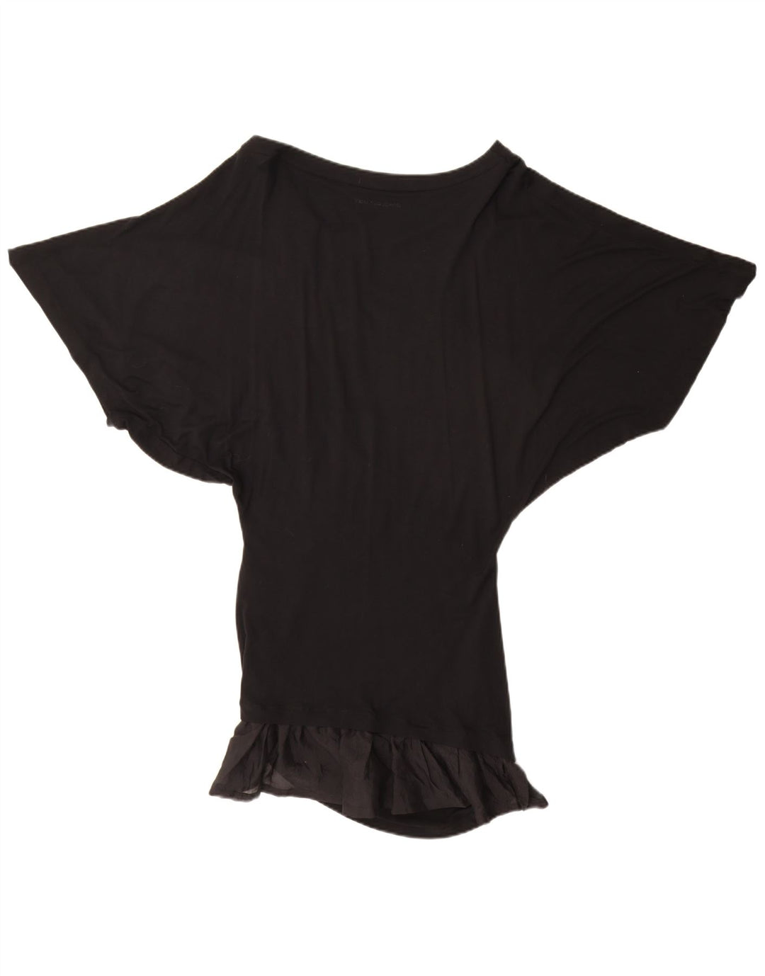 Versace Batwing Tunikakjole til kvinder IT 48 XL Sort viskose