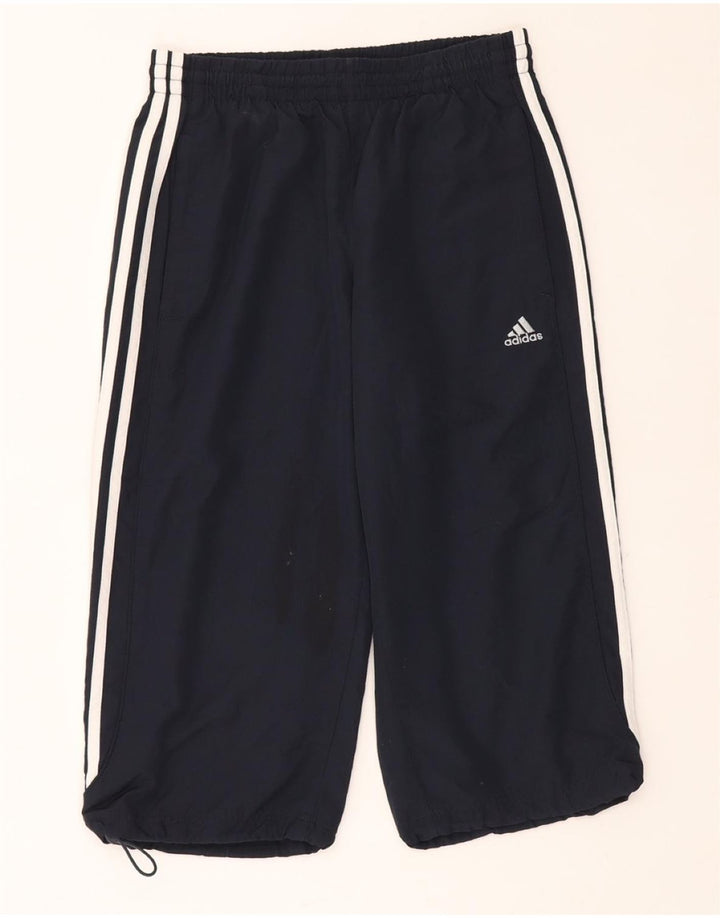 ADIDAS Dame Climalite Capri træningsdragt Bukser UK 6 XS Navy Blue