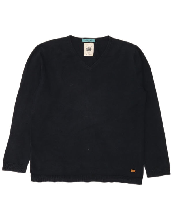 Zara Boys V-hals sweater 13-14 år Marineblå bomuld