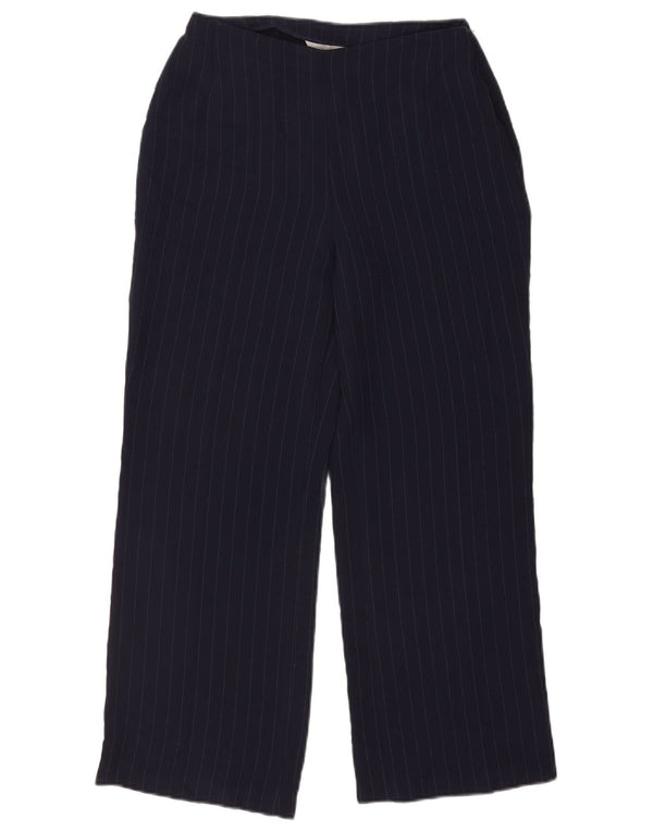 Marks & Spencer Dame Cropped Trousers UK 10 Small W26 L26 Navy Blue