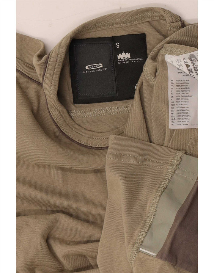 G-Star Herre grafisk T-shirt Top Lille Khaki Bomuld