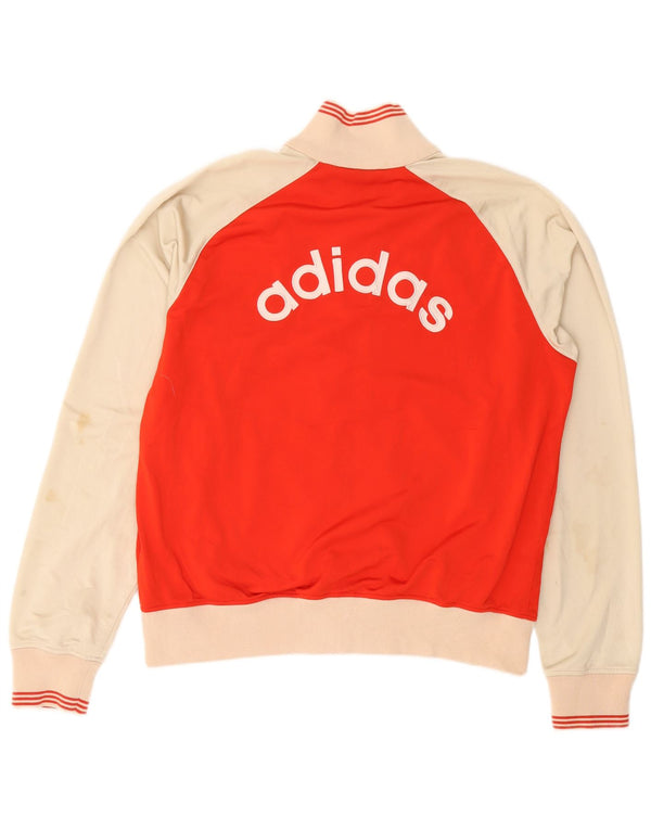 Adidas Herre grafisk træningsdragt Topjakke XL Rød Colourblock Polyester
