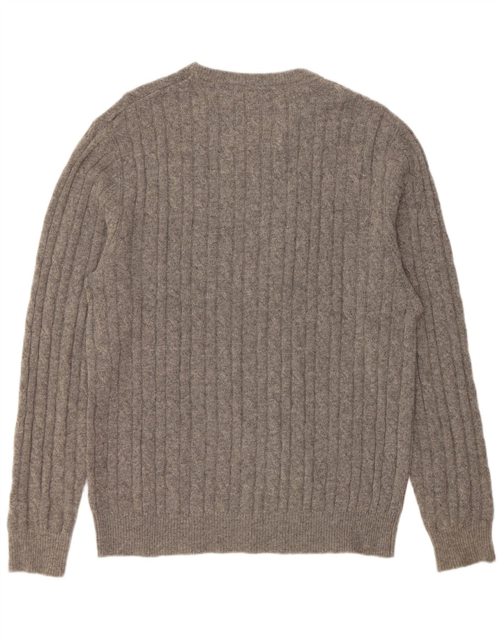 JACK WILLS Herre Crew Neck Jumper Sweater XL Grå Merinould