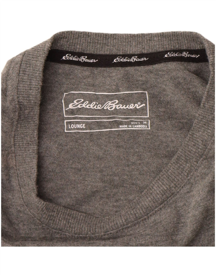EDDIE BAUER Mens Top Long Sleeve Medium Grey Cotton