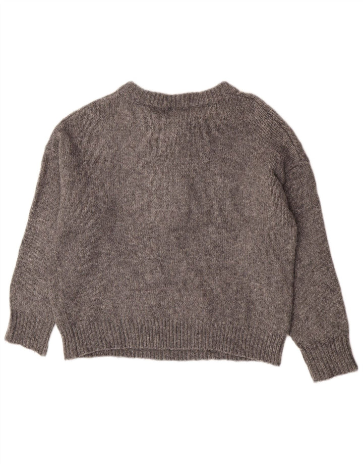 Zara Dame Oversized Crew Neck sweater UK 14 Medium Grey