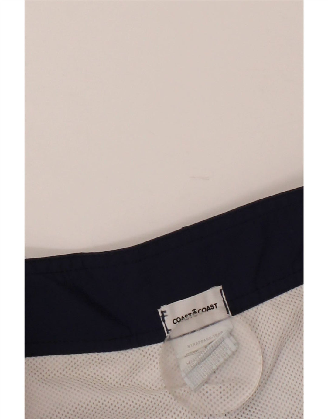 COAST Mens Graphic Swimming Shorts Medium  Navy Blue Colourblock Polyester