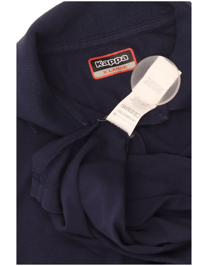 KAPPA Dame Polo Shirt UK 18 XL Navy Blue Bomuld