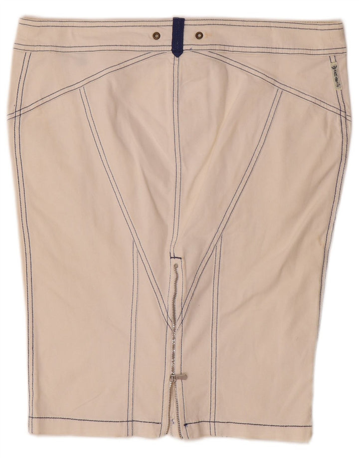 Armani Womens Pencil Skirt UK 16 Large W32 Off White