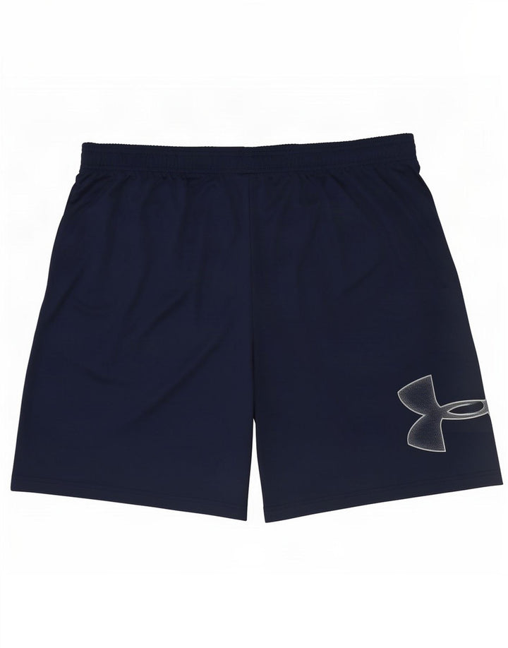 Under Armour Herre Loose Fit Sportshorts 2XL Navy Blue Polyester