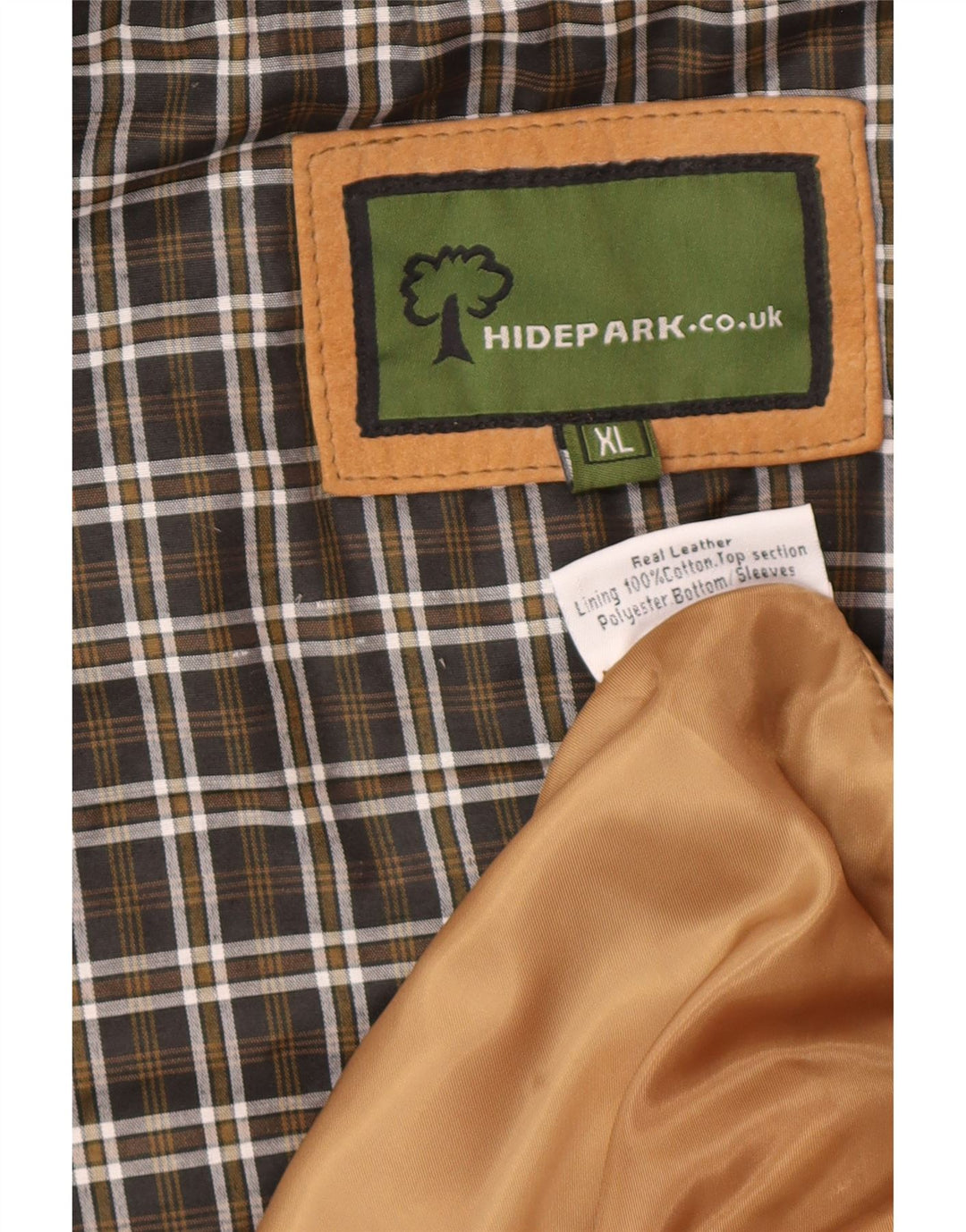 Hidepark Herre Læder Gilet UK 42 XL Beige Læder