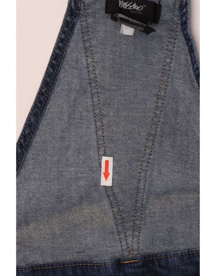 Mossimo Dame Stretch Dungarees Denim Shorts Medium W30 Blå Bomuld