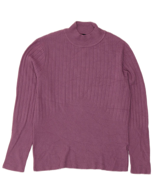 Marks & Spencer Womens Turtle Neck Jumper Sweater UK 12 Medium Purple