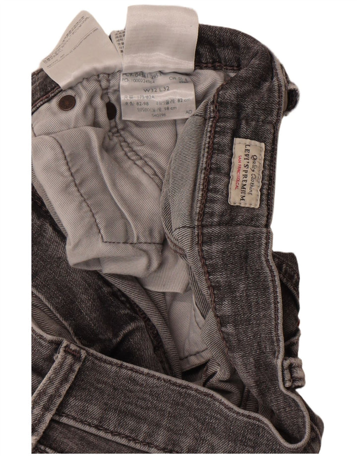 Levi's Slim Jeans til mænd W32 L32 Grå bomuld